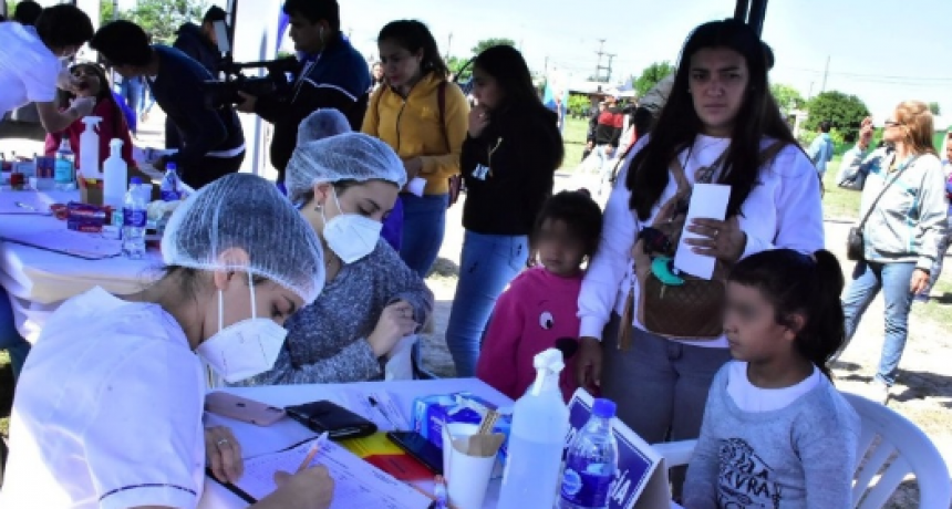 Brindaron atenciones médicas mediante un operativo en la cancha del club San Jorge en el Lote 110