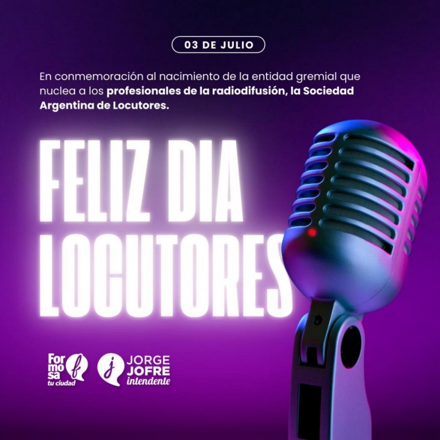 El intendente Jofré saludó a los locutores en su día