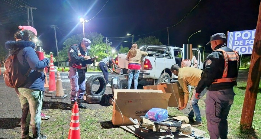 Un hombre fue demorado en un control policial con mercaderías