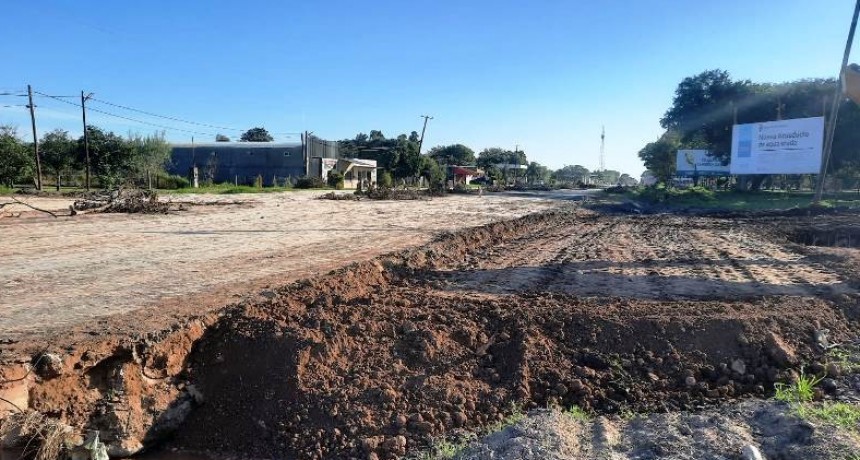 Villafañe: Prosigue la obra de pavimentación de acceso principal