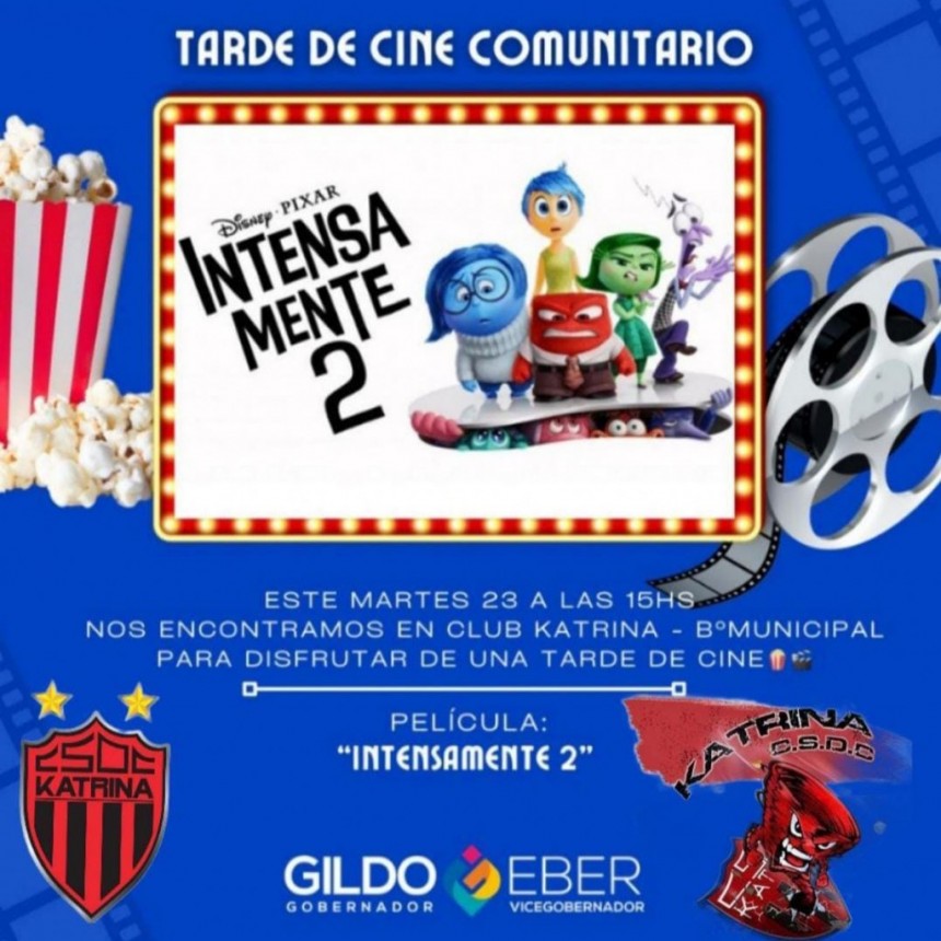 Invitan a las familias de la Jurisdicción Cinco a la “Tarde de cine comunitario” en el club Katrina
