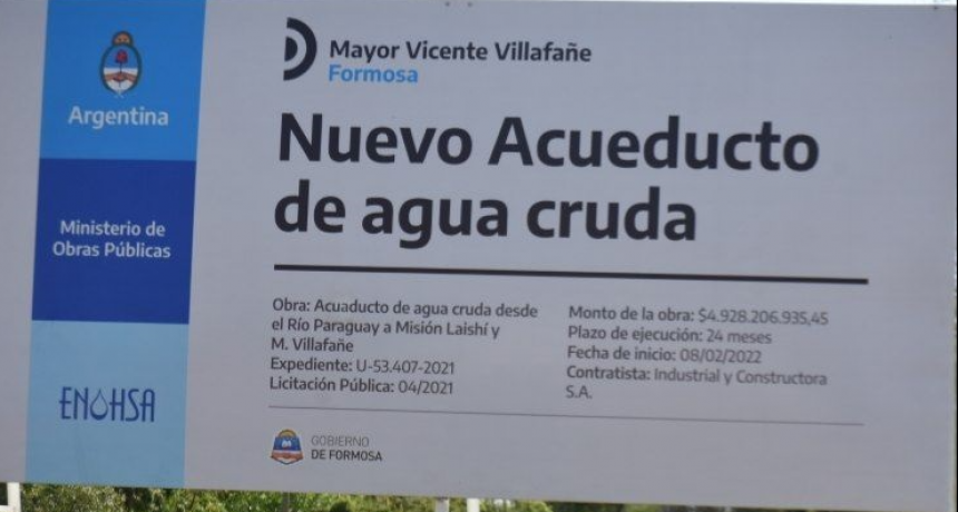 Avanza la obra del acueducto que va del Rio Paraguay a Villafañe