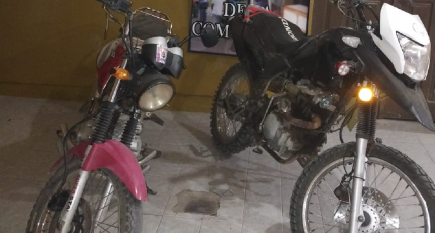 Secuestran tres motos con motor y chasis adulterado; hay tres detenidos