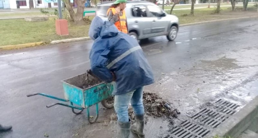 Rápida respuesta del municipio para la desobstrucción del drenaje urbano