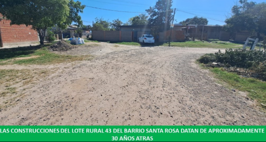 Vecinos y vecinas del barrio Santa Rosa no serán desalojados y se continuará trabajando en el ordenamiento territorial del Lote Rural 43