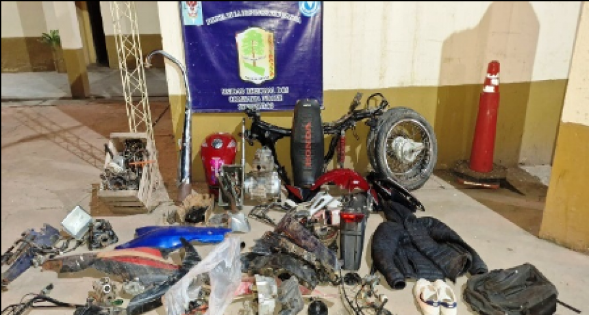 La Policía detuvo a siete personas y desactivó dos desarmaderos de motos robadas en Pirané
