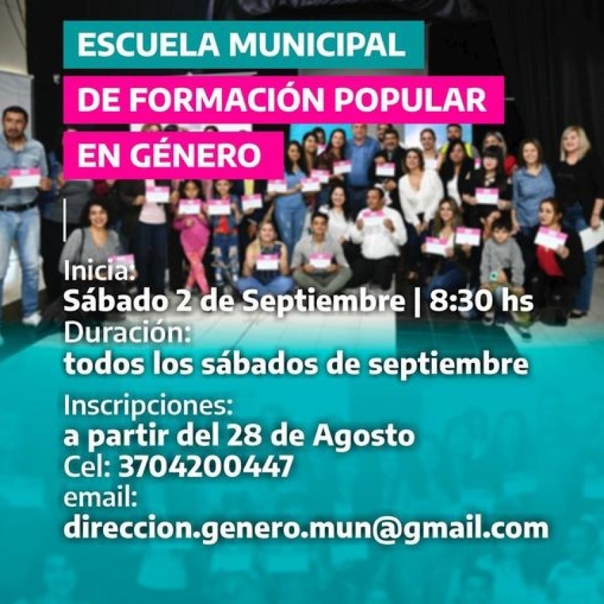 INSCRIPCIONES ABIERTAS | 𝐄𝐬𝐜𝐮𝐞𝐥𝐚 𝐌𝐮𝐧𝐢𝐜𝐢𝐩𝐚𝐥 𝐝𝐞 𝐅𝐨𝐫𝐦𝐚𝐜𝐢ó𝐧 𝐏𝐨𝐩𝐮𝐥𝐚𝐫 𝐞𝐧 𝐆é𝐧𝐞𝐫𝐨 