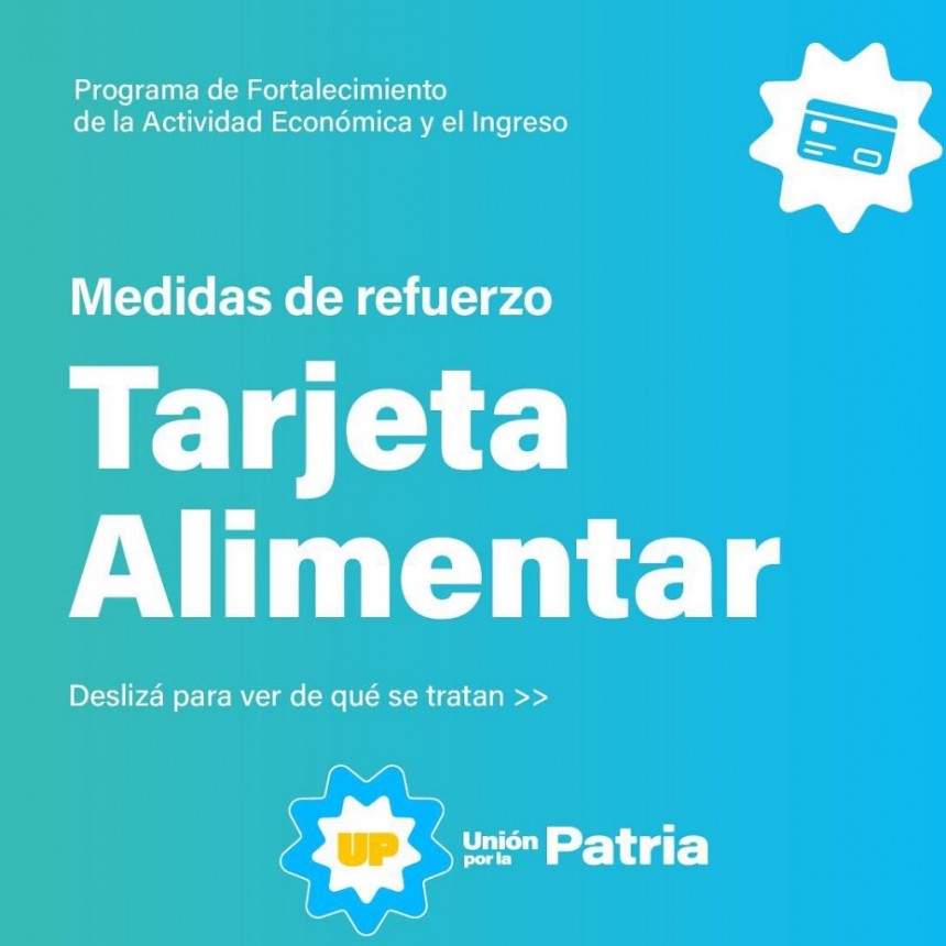  Medidas de refuerzo para la Tarjeta Alimentar