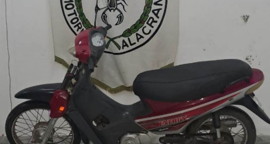Secuestraron dos motocicletas robadas y detuvieron a dos sujetos