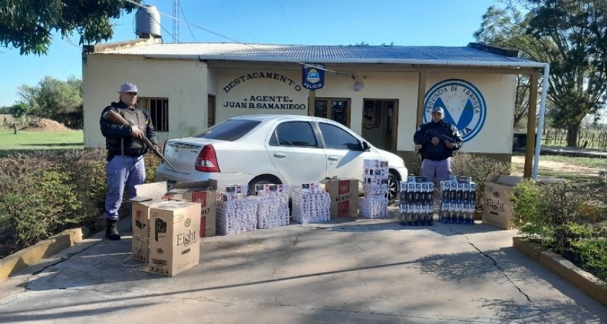 Secuestran un vehículo y cigarrillos sin aval aduanero en la Ruta Provincial N° 9