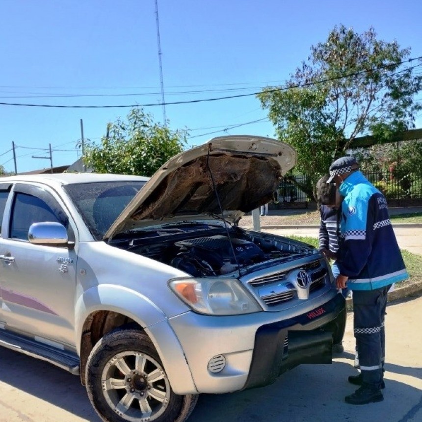La Policía secuestró una camioneta con grabados adulterados