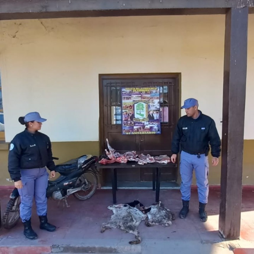 La Policía detuvo a un hombre y secuestró carne mal habida