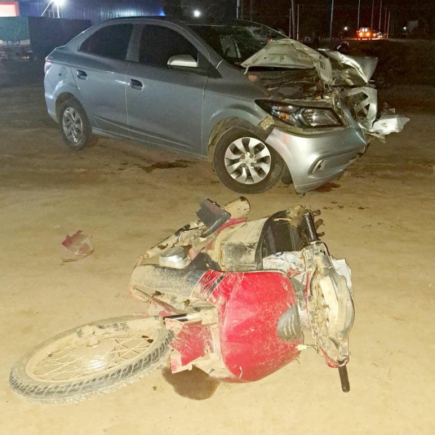 Motociclista perdió la vida al ser embestida por un automóvil sobre la Ruta Nacional 86