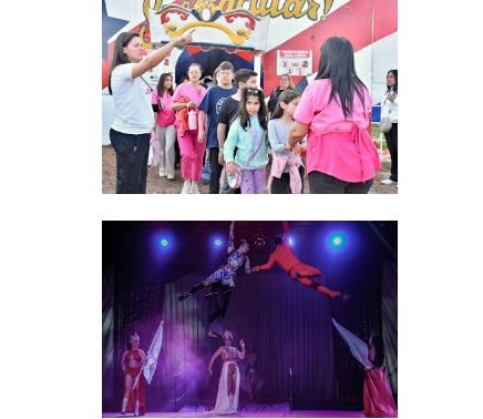 Niños de distintos barrios de la ciudad disfrutaron de una función especial del Circo Lunara