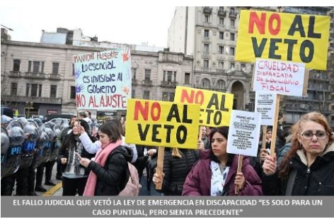 El fallo judicial que vetó la Ley de emergencia en discapacidad 