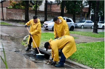 Rápida intervención de la comuna para mitigar el efecto de las precipitaciones del martes