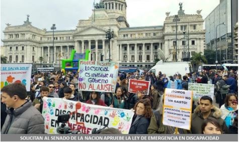 Solicitan al Senado de la Nación apruebe la ley de emergencia en discapacidad