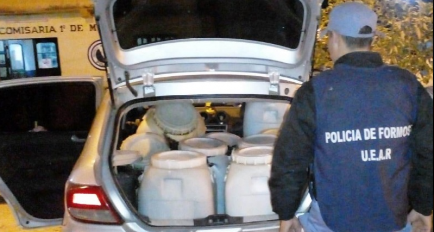 UEAR secuestró de 600 litros de combustible y un automóvil