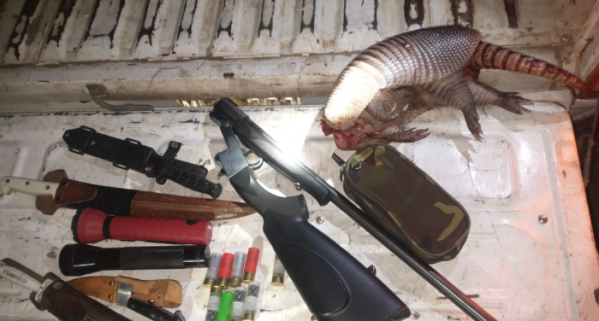 La Policía demoró a presuntos cazadores furtivos con elementos de caza