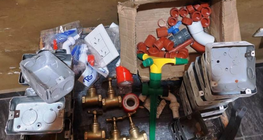 Recuperaron materiales sustraídos de una obra en construcción del Lisbel Rivira