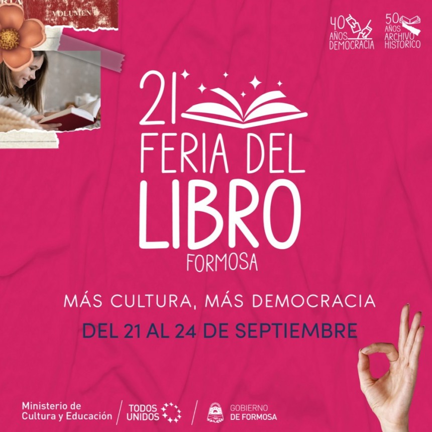Con más de 150 propuestas, este jueves 21 inicia la 21°edición de la Feria del Libro Formosa