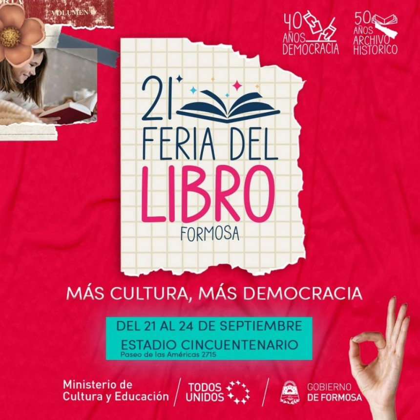 Inicia la 21° edición de la Feria del Libro Formosa “Más cultura, más democracia”
