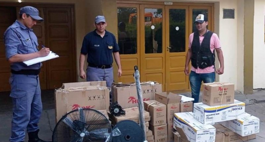 La Policía secuestró mercaderías sin aval aduanero con un avalúo de 700.000 pesos