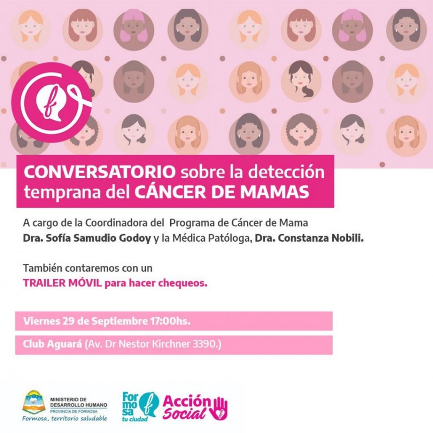 Este viernes habrá conversatorio sobre la detección temprana del cáncer de mama