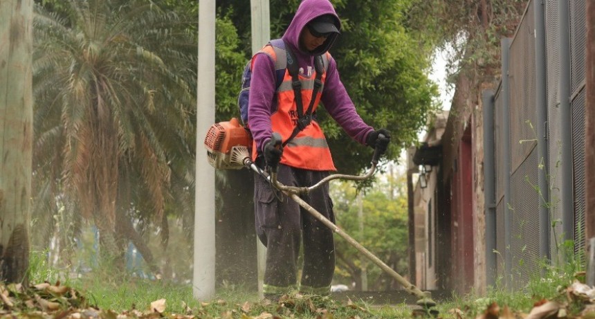 La comuna mantiene tareas de embellecimiento y mantenimiento de espacios públicos