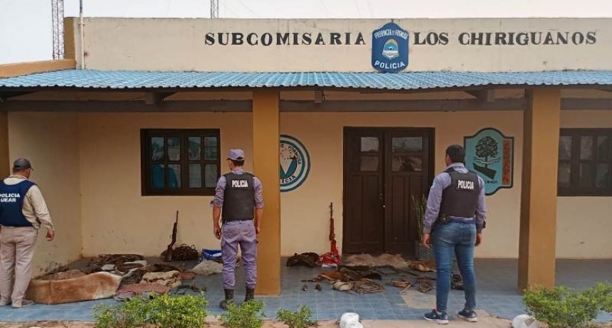 La Policía detuvo a cuatro personas, secuestró armas de fuego y varios elementos de faena