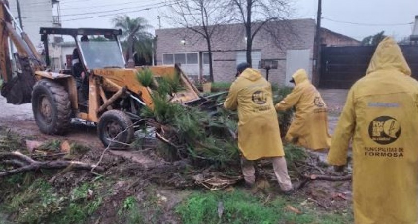 La Municipalidad se desplazó a distintos sectores para evitar obstrucciones a causa de la lluvia