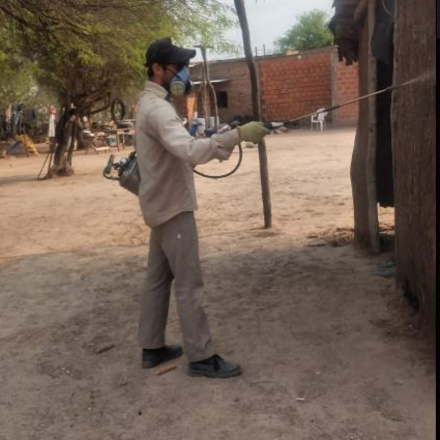 Fuerte trabajo de control de Chagas en Laguna Yema y Los Chirigüanos