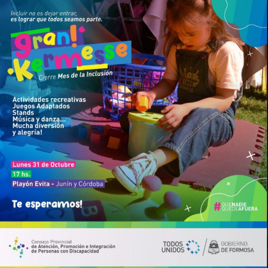 Gran kermesse por el cierre del Mes de la Inclusión