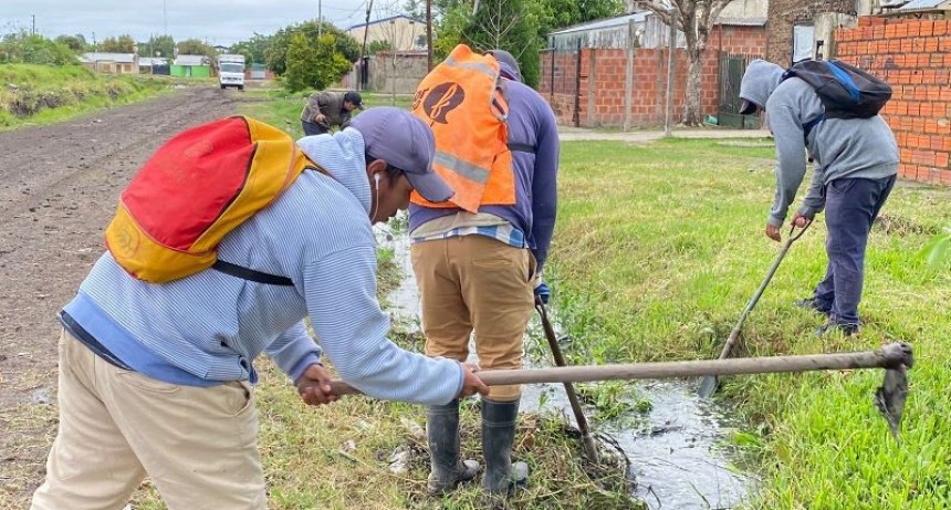 El municipio acentuó tareas preventivas para la optimización de desagües pluviales