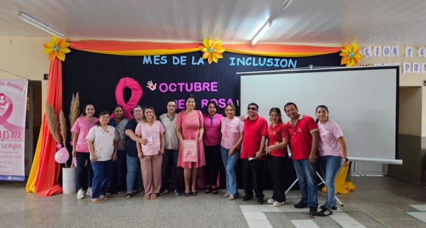 Hospital Laguna Yema: Brindaron una charla de concientización sobre el cáncer de mama en la Escuela Especial Nº 24