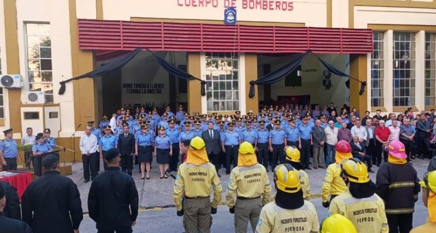 El Cuerpo de Bomberos celebró con un acto su 77° aniversario de creación