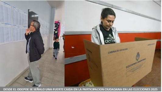 Desde el ODEPOE se señaló una fuerte caída en la participación ciudadana en las elecciones 2025
