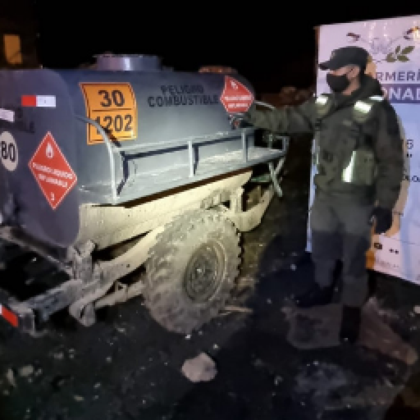 Incautan 1200 litros de nafta en cercanías al límite fronterizo internacional