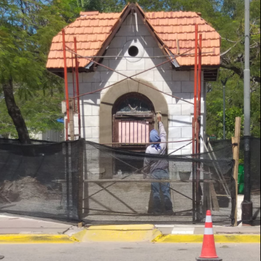 La obra de restauración del kiosco histórico se encuentra en etapa de finalización