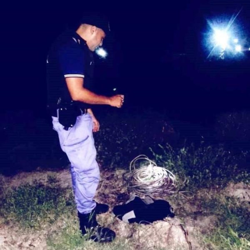 La Policía recuperó más de 50 metros cable del servicio telefónico