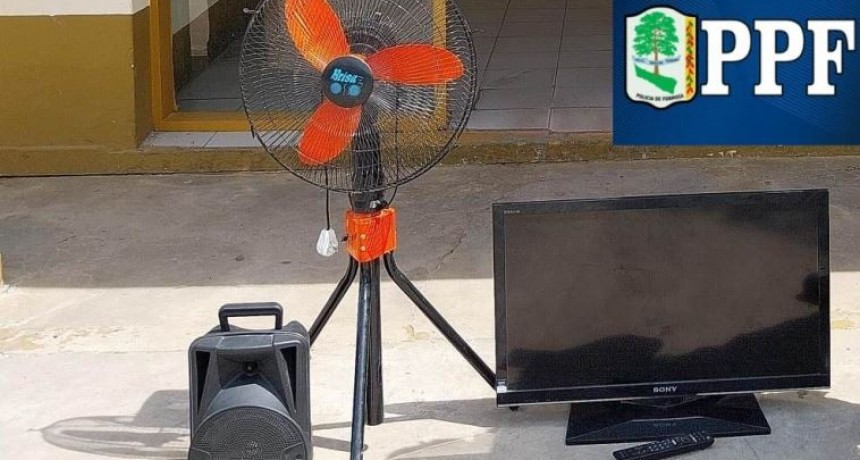 Un joven robó varios electrodomésticos y fue detenido