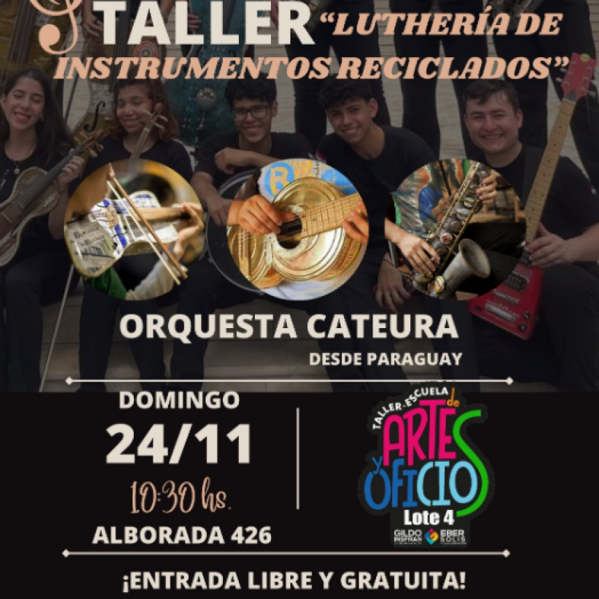 Taller de Luthería con Instrumentos Reciclados: creatividad y conciencia ambiental en Lote 4
