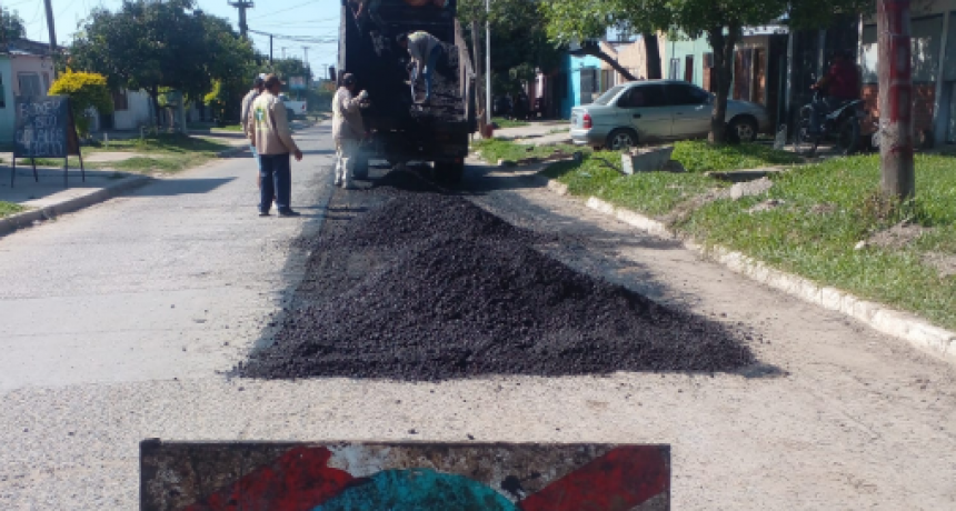 La comuna profundiza su programa de recuperación de arterias pavimentadas a través de obras de bacheo