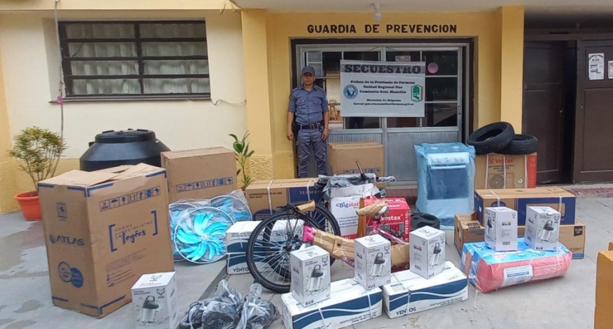 La Policía secuestró mercaderías sin aval aduanero por más de 2.800.000 pesos