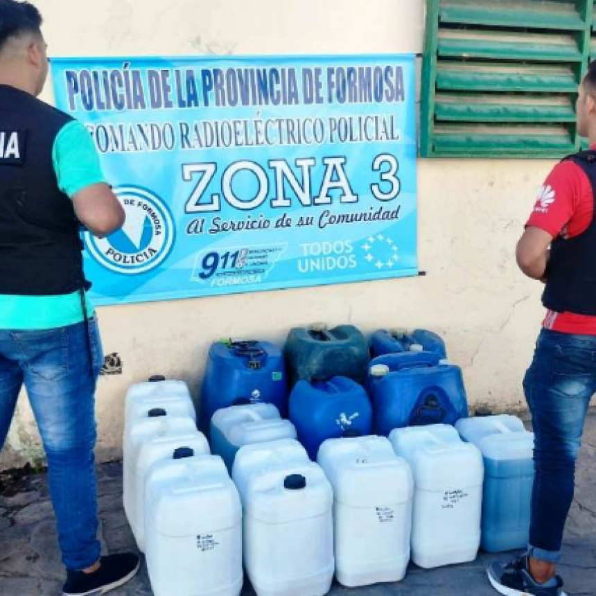 Llevaba bidones con combustible de manera ilegal y lo descubrieron