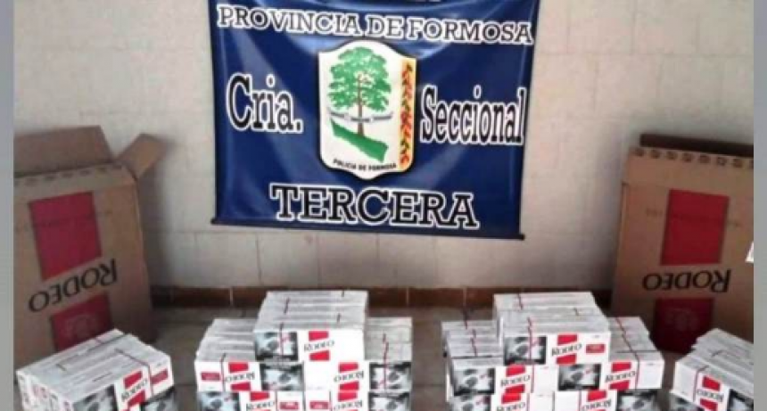 En operativo secuestraron 100 gruesas de cigarrillos de contrabando