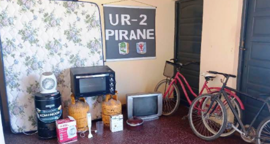 La Policía recuperó bienes de valor en Pirané