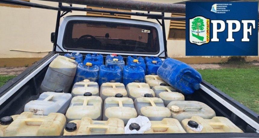 La Policía secuestró más de 800 litros de combustible