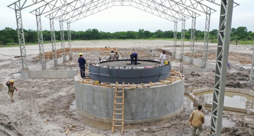 Siderurgia: concluyó la construcción de la base de hormigón para la instalación del alto horno