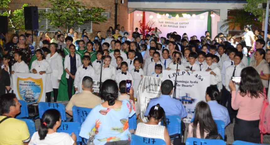 Con más de 500 alumnos, Clorinda se sumó a “Las Escuelas Cantan a la Navidad”